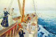 Julius LeBlanc Stewart Yachting in the Mediterranean Sweden oil painting artist